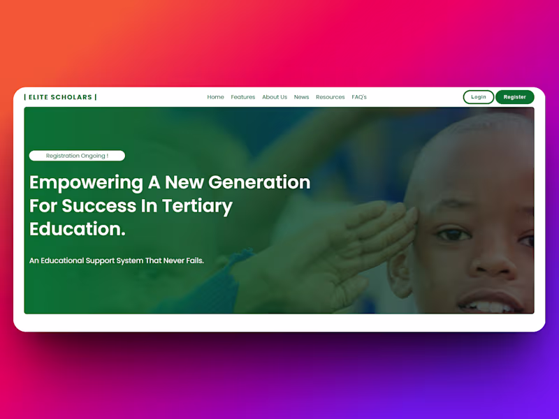 Cover image for This is a web design project for an Institution.