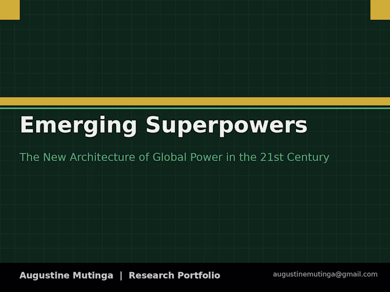 Cover image for Emerging superpowers 