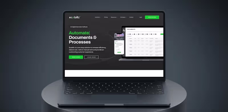 Cover image for Redesigned Ecobillz's website to convey its value proposition