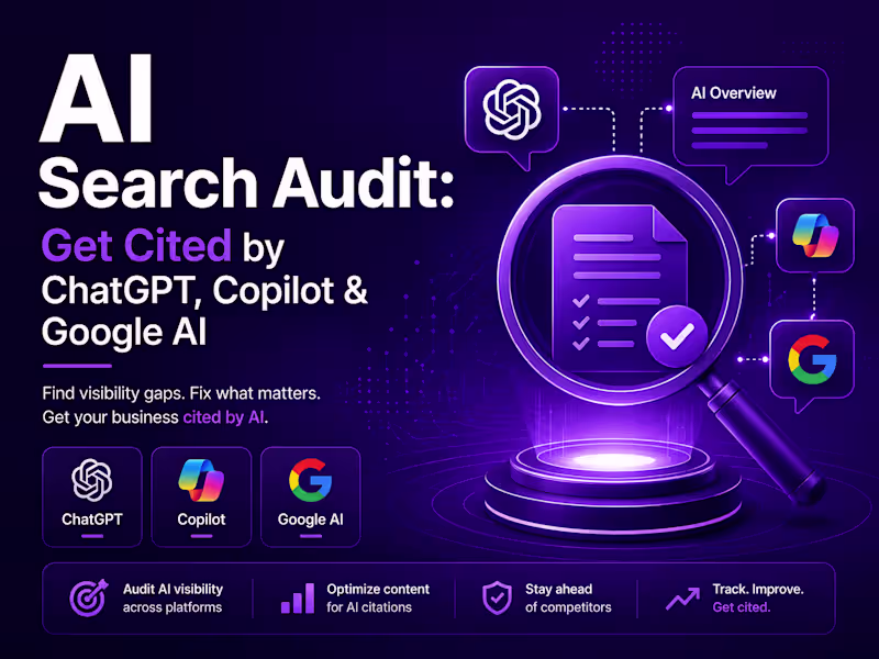 Cover image for AI Search Audit: Get Cited by ChatGPT, Copilot & Google AI
