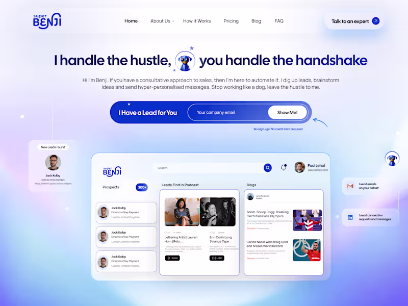 Cover image for Product Focused SaaS Ai Design for SuperBenji