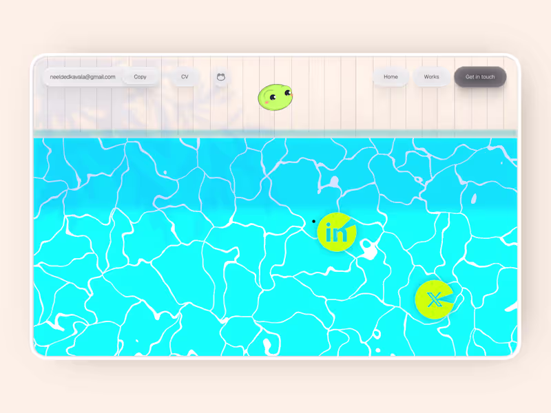 Cover image for Portfolio Footer 🐸 with Sound