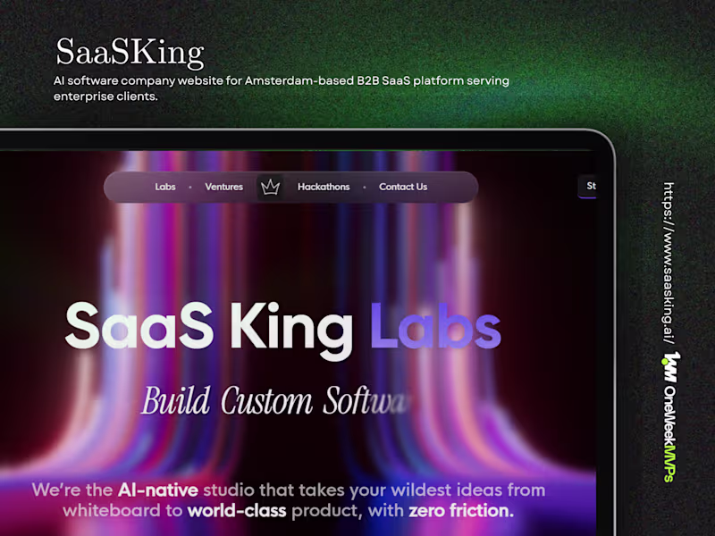 Cover image for SaaSking AI - Enterprise Website Redesign