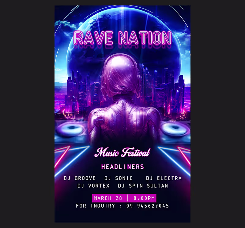 Cover image for EDM music poster