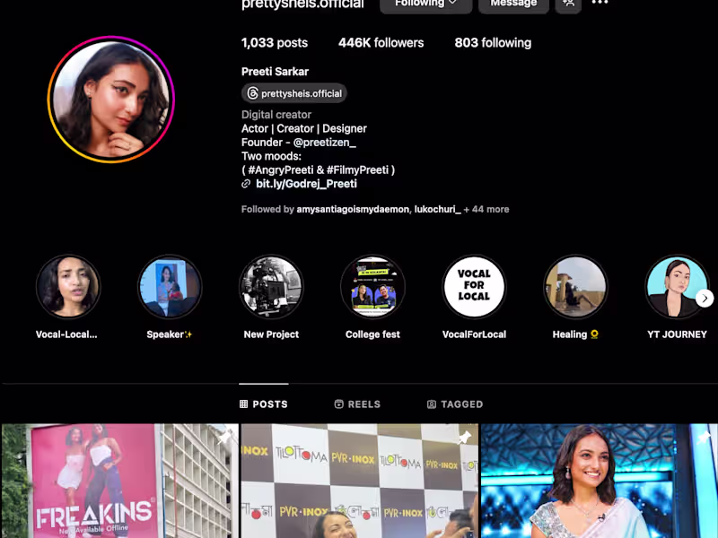 Cover image for Social Media Consultant for Preeti Sarkar