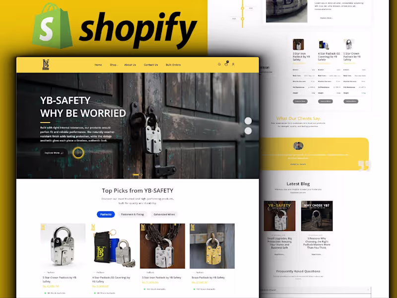 Cover image for High-Converting Shopify Store for Premium Padlocks