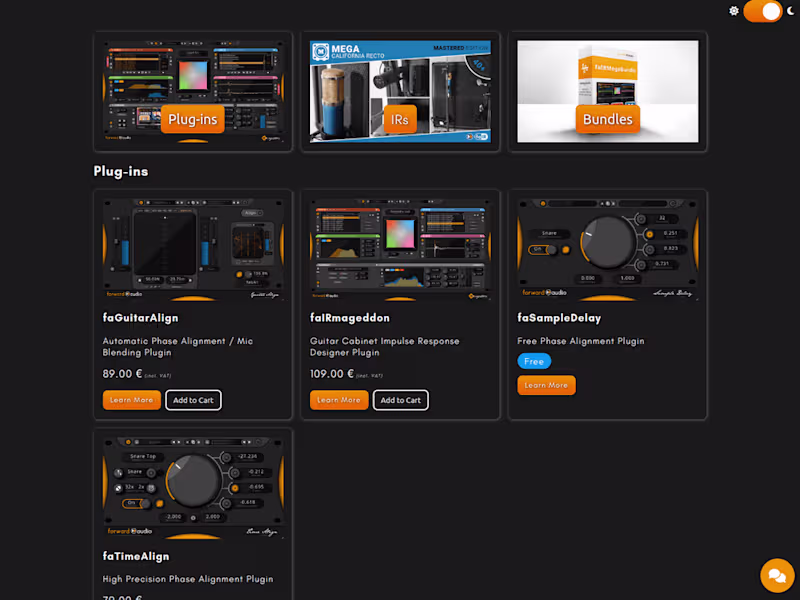 Cover image for Forward Audio - Nuxt3 ECommerce Site