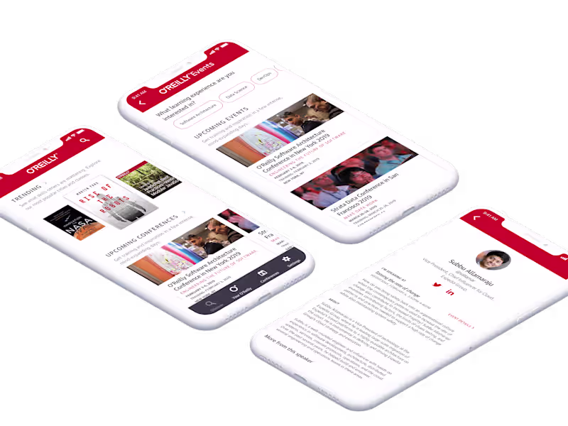 Cover image for ONE O'Reilly mobile apps