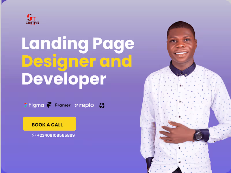 Cover image for Landing Page design and development 