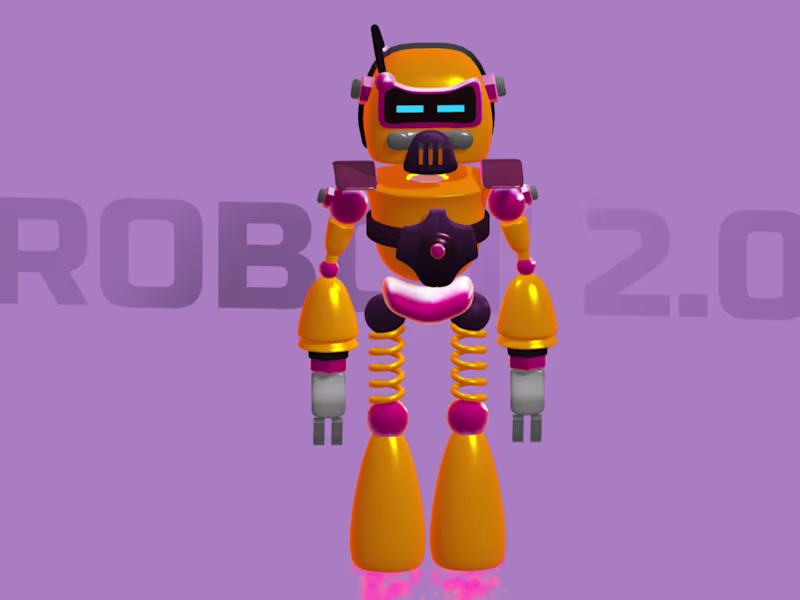 Cover image for Spline 3d robot character design
