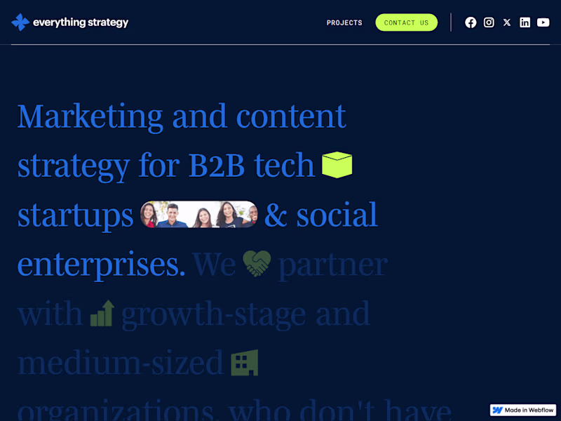 Cover image for Webflow Development for Everything Strategy
