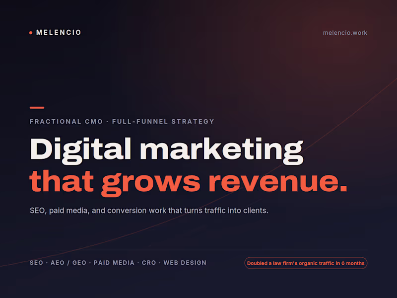 Cover image for Fractional CMO & Full-Funnel Digital Marketing