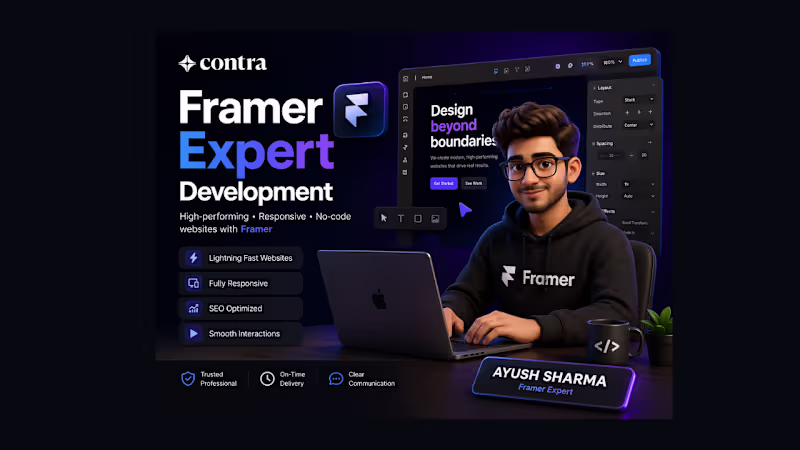 Cover image for Framer Expert Development | High-Converting No-Code Websites