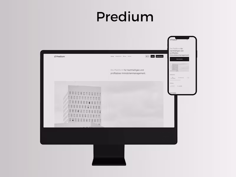 Cover image for Predium - for sustainable and profitable real estate