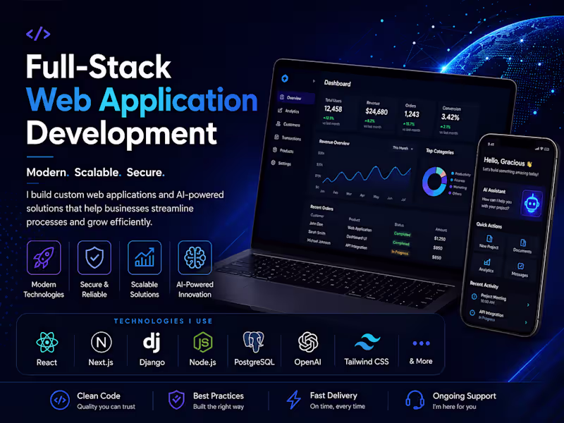 Cover image for Build a Modern, Scalable Web Application/ Website