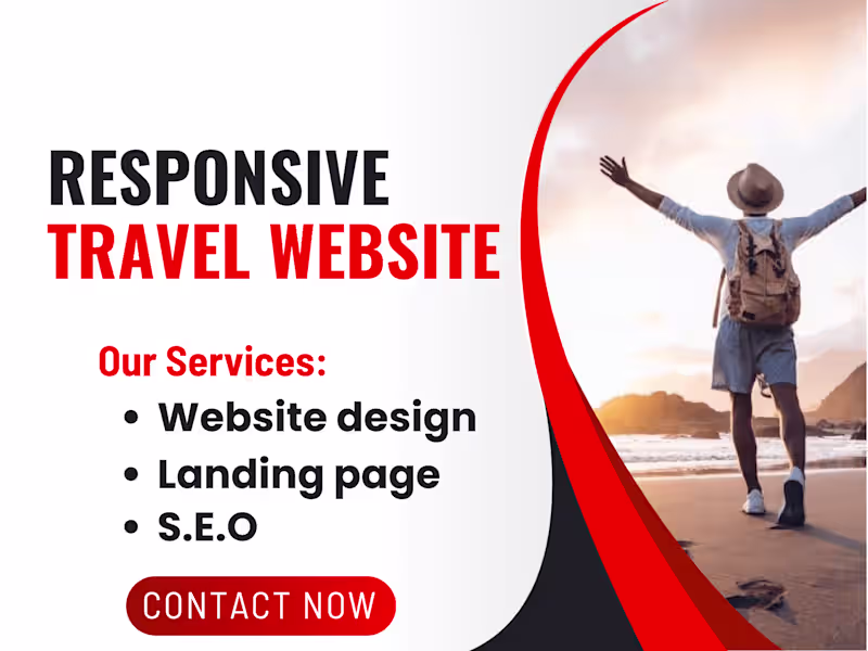 Cover image for I will design responsive travel website,travel affiliate website