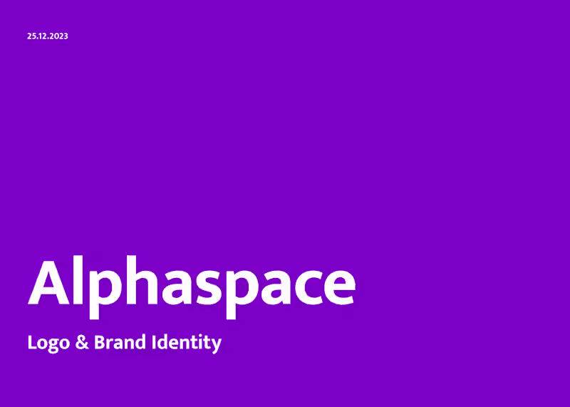 Cover image for Alphaspace Logo and Brand identity Design