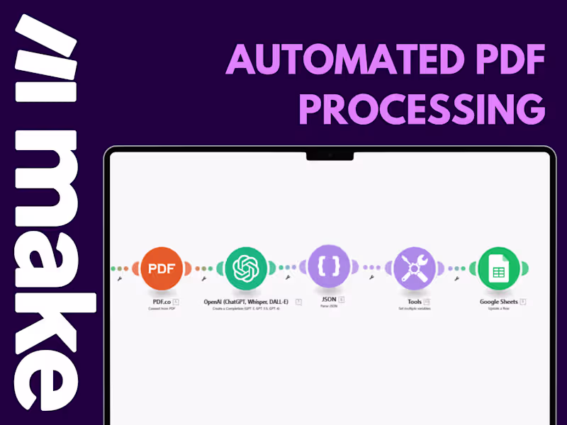 Cover image for Smart PDF Parser | Make | Transform PDFs Into Usable Data (AI) 
