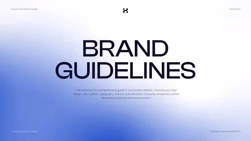 Cover image for Complete Visual Identity for House Hub