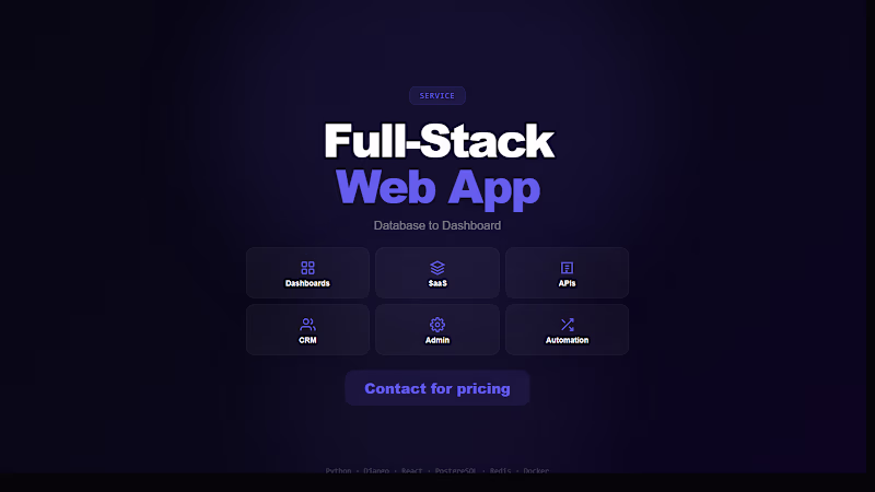 Cover image for Full-Stack Web Application Development