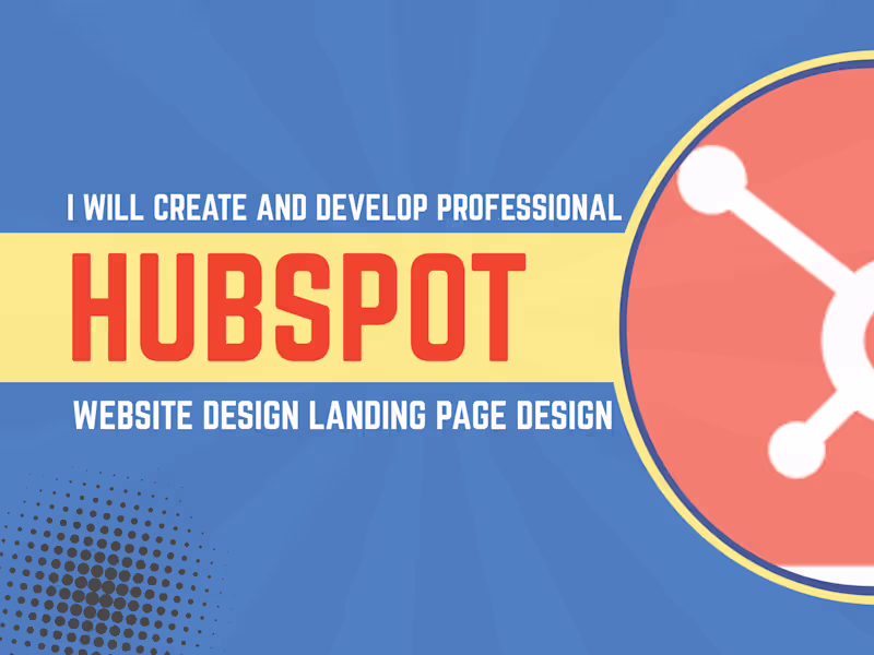 Cover image for Develop custm Hubspot cms crm website design landing page design