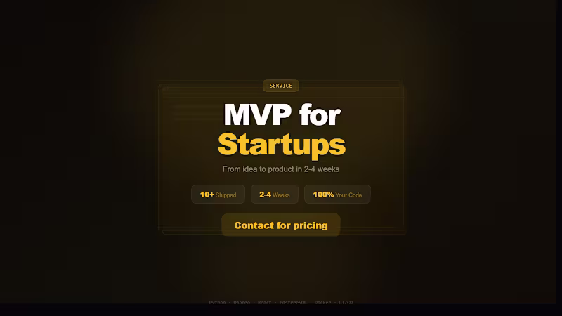 Cover image for MVP Development for Startups — Ship Fast