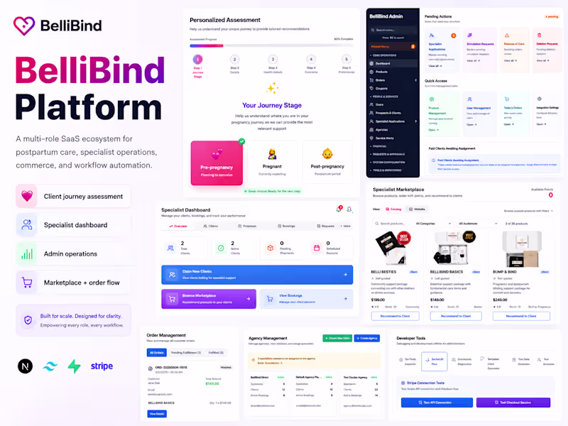 Cover image for BelliBind is a multi-role SaaS