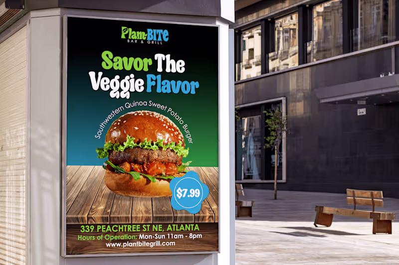 Cover image for PlantBite Bar & Grill | Poster & Billboard