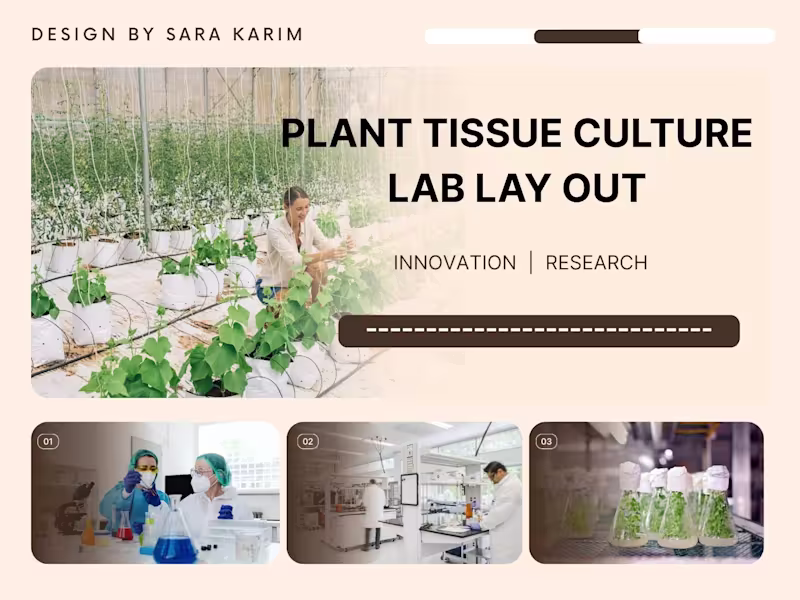 Cover image for Plant Tissue Culture Lab Layout Design This project showcase...