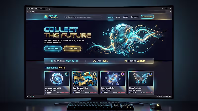 Cover image for AETHER MARKET - NFT Marketplace
Full