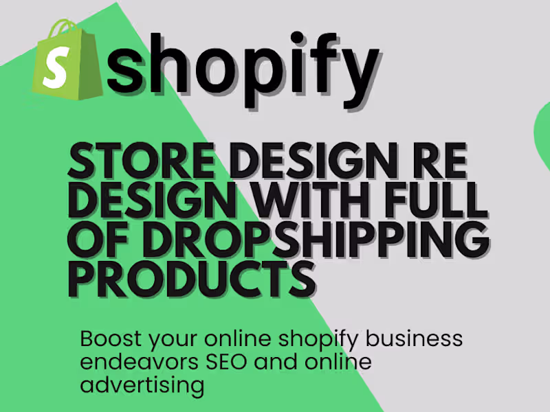 Cover image for shopify store designing and fb ads campaign