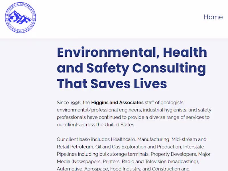 Cover image for Higgins and Associates: Best EHS Consulting Company