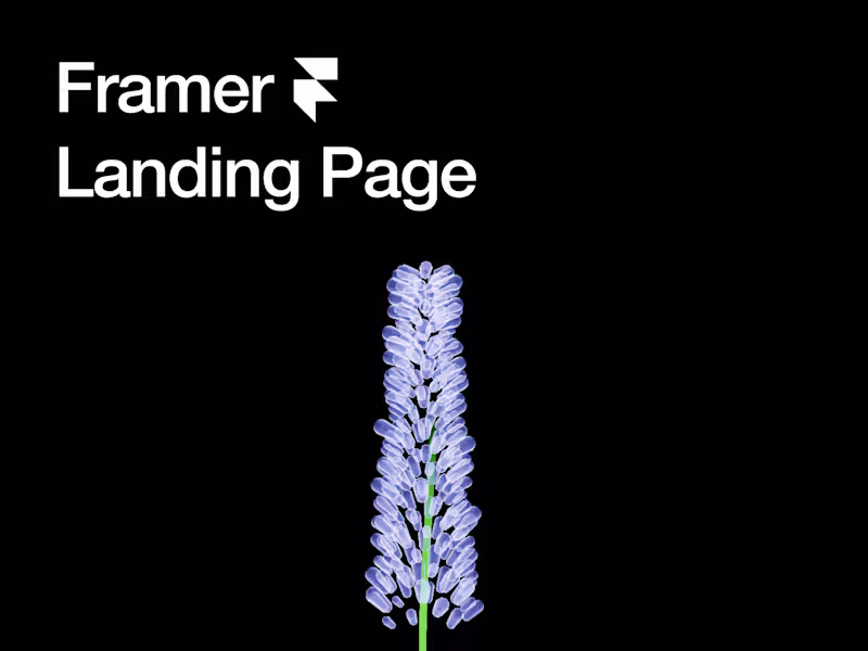 Cover image for High-Conversion Framer Landing Page