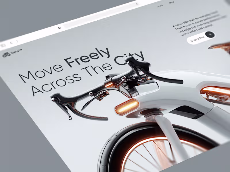 Cover image for Smart Bike — Hero Section Concept