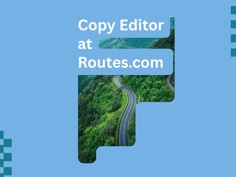 Cover image for Copy Editor for Routes.com