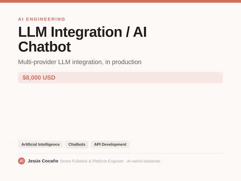 Cover image for LLM Integration / AI Chatbot