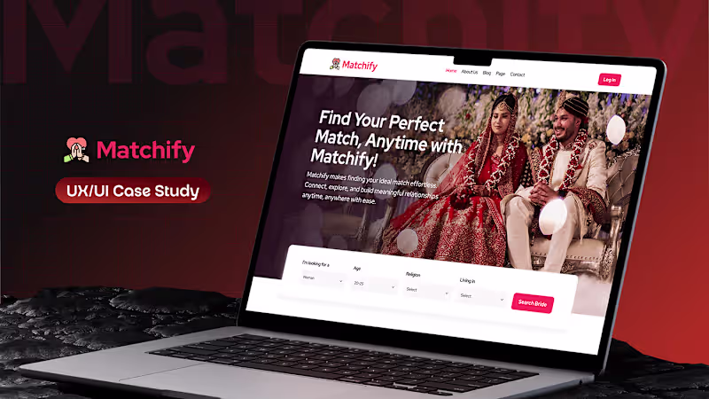 Cover image for Matchify Case Study Redefining the Matrimony Experience :: Beha…