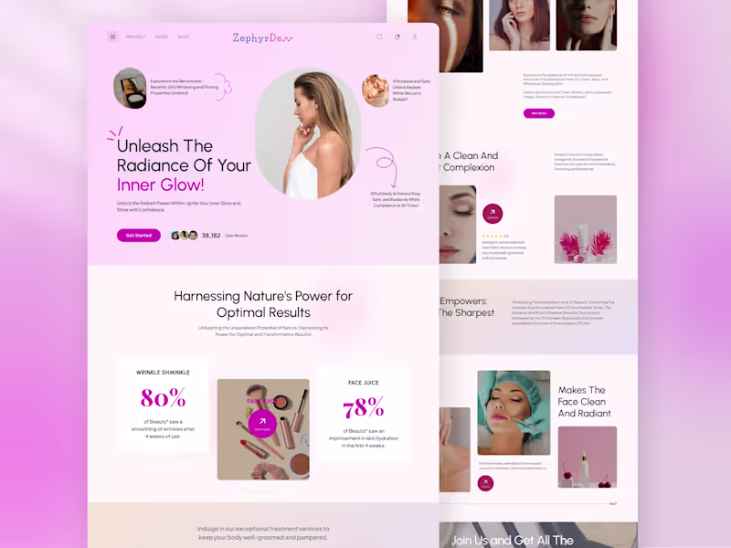 Cover image for Beauty & Wellness E-commerce Store | UI Design