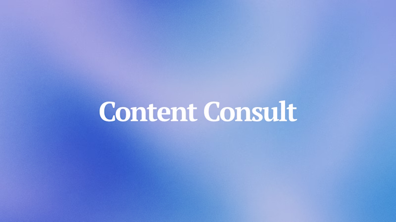 Cover image for Content Consult