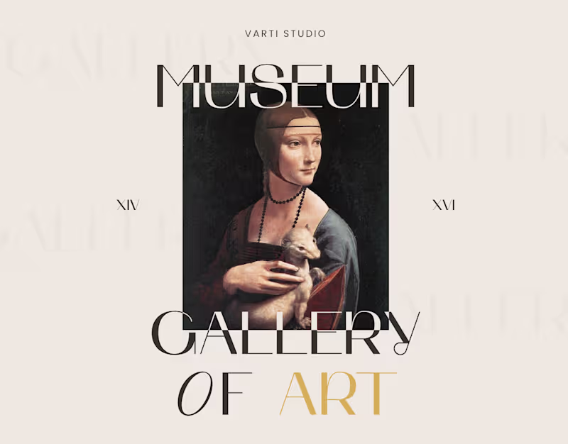 Cover image for Art Gallery Website. UI/UX design.