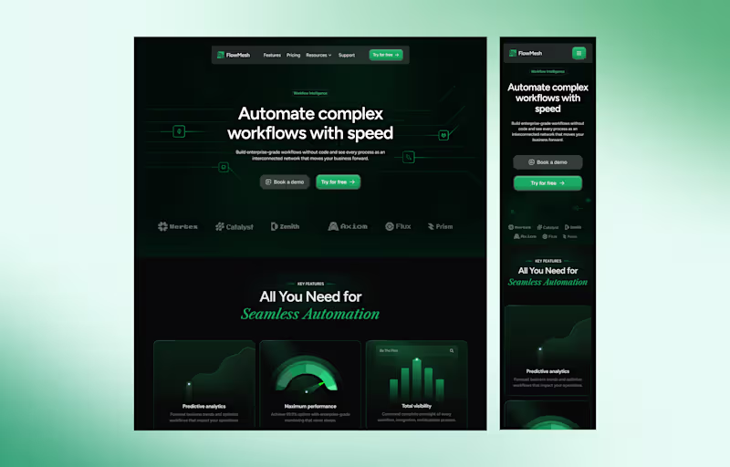Cover image for A product-led marketing website for an automation platform