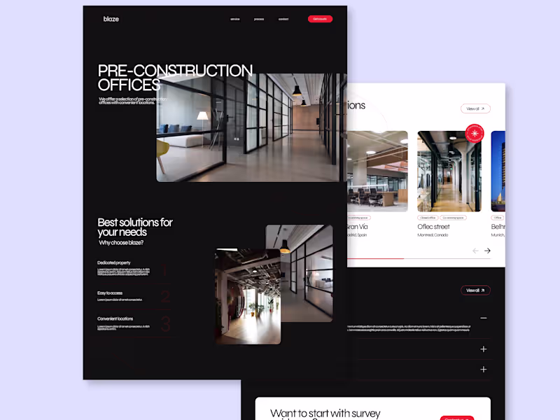 Cover image for blaze — web design concept