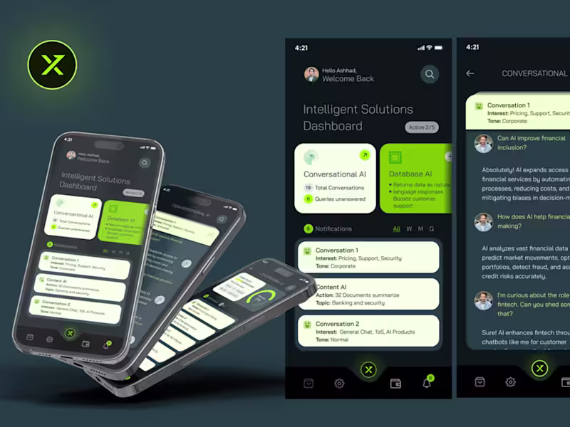 Cover image for FinX.ai - Fintech mobile app UX UI