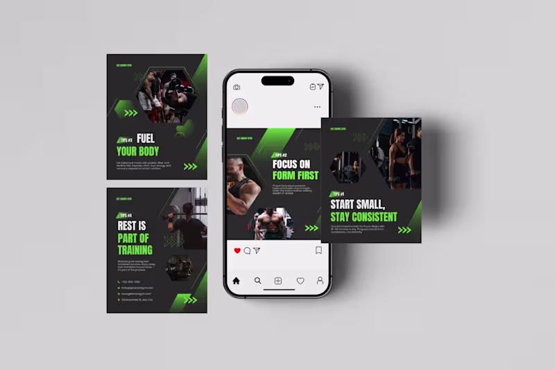 Cover image for Premium Fitness Social Media Branding & Motion Suite