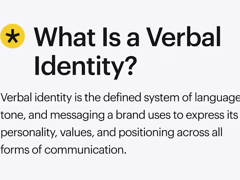 Cover image for Verbal Identity Foundation