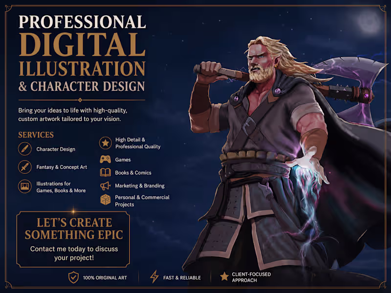 Cover image for Professional Fantasy Illustration & Character Design