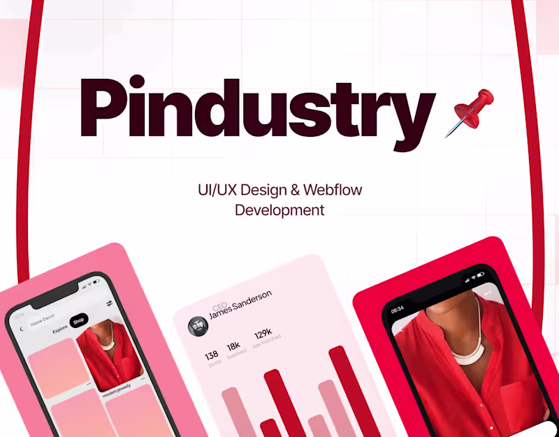 Cover image for Pindustry — UI UX Design & Webflow Development