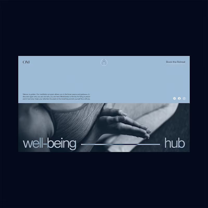 Cover image for OM. Meditation Center ~ Web Design Hero