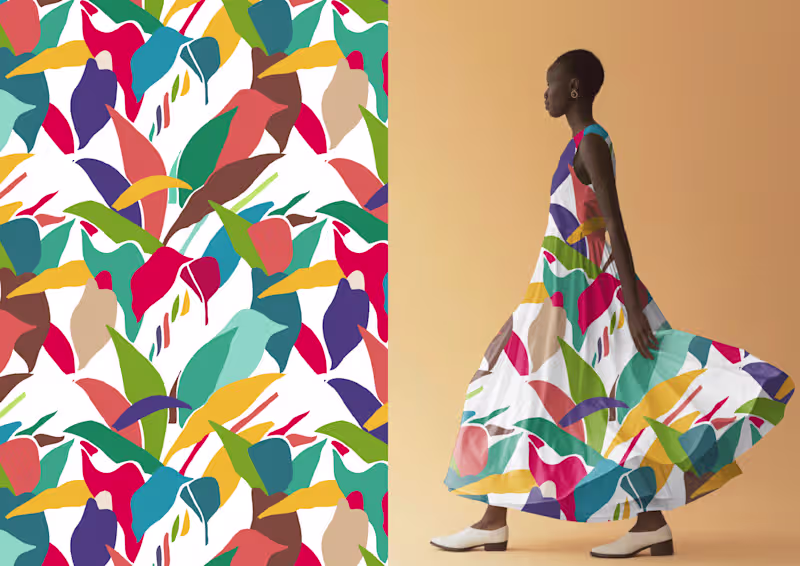 Cover image for Colorful Botanical Pattern Collection for Fashion line