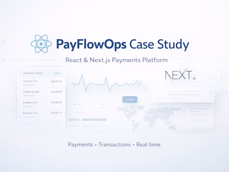 Cover image for React & Next.js Payments Bug Fixing / Production Issues